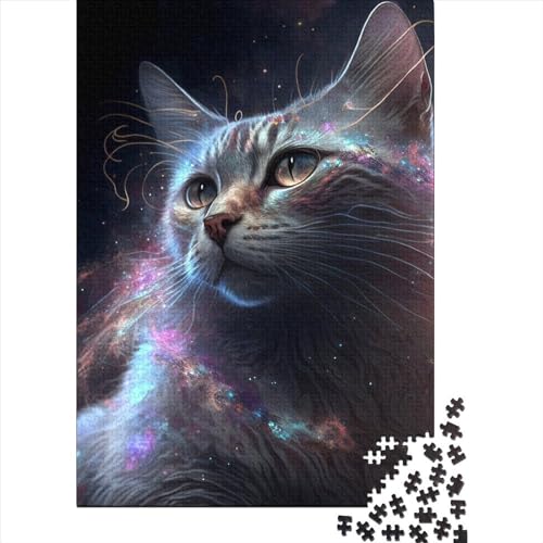 Art Buntes Katzen-Puzzle | Puzzle für Erwachsene, 500 Teile für Erwachsene, schwierige Puzzles für anspruchsvolles Puzzlespiel und Familienspiel, 52 x 38 cm