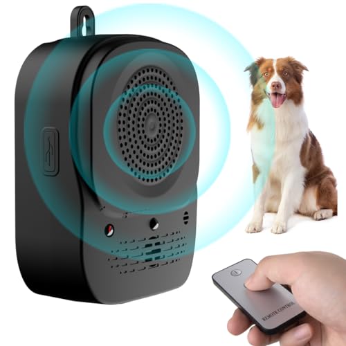 HXWEB PET Anti Bell Gerät Hunde, Ultraschall Antibell für Hunde mit 4 Frequenzstufen bis zu 50FT Wirksame Kontrolle Bereich, IPX4 Wasserdicht Antibell Ultraschall Gerät für den Außen und Innenbereich