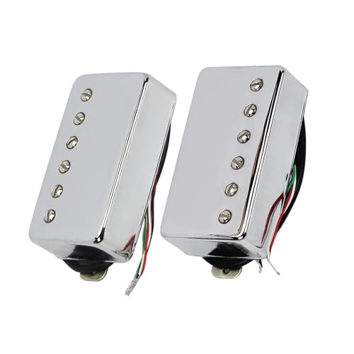 Satz verchromter Humbucker-Tonabnehmer für E-Gitarre, Keramikmagnet, 4-Draht-Gitarrenteile Single-Coil-Tonabnehmer