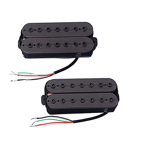 ZENGXUE Alnico 5 E-Gitarren-Pickups Double Coil Pickup Set 7 Saiten Holz Humbucker Tonabnehmer Set