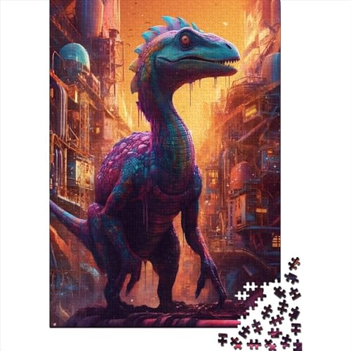 Baryonyx Dinosaurier Holzpuzzle Puzzle für Erwachsene Teenager 1000 Teile Puzzle für Erwachsene Lernspiele Heimdekoration Puzzle 75x50cm