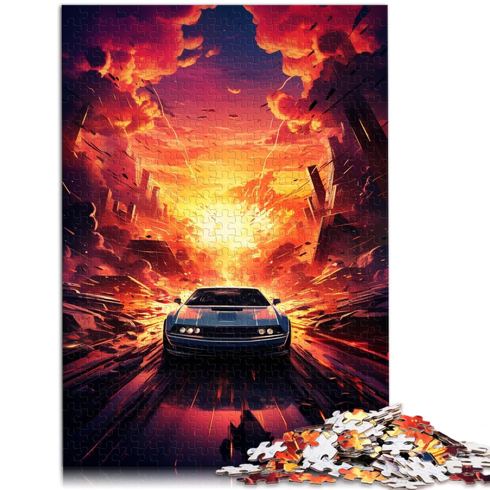 Puzzle | Puzzles Bunte Autos Puzzles für Erwachsene 1000 Puzzles Holzpuzzle Spielzeug Puzzles Lernspiele Stressabbauende Puzzles 1000 Teile (50x75cm)