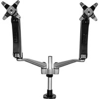 StarTech.com Dual Monitor Mount w/Full-Motion Arms - Side-by-side/Stackable - Verstellbarer Arm für LCD-Display - Kunststoff, Aluminium, Stahl - Schwarz, Silber - Bildschirmgröße: 76,2 cm (30) - Tischmontage (optional) (ARMDUAL30)