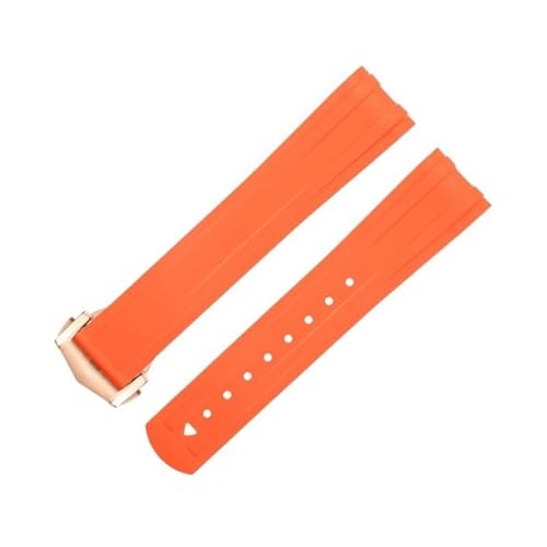 IOTUP Ersatzarmband für Omega-Armband, 20 mm, FKM, Fluorous Gummi, gebogenes Ende, für Seamaster 300 Tauchen, Edelstahl, Faltschnalle, Ersatzarmbänder, 20 mm, Achat