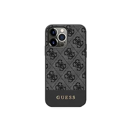 Guess HardCase 4G Stripe für iPhone 15 Pro Max 6,7" Grau Schutzhülle Cover