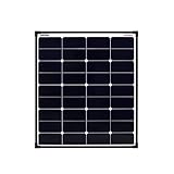 enjoy solar Mono 60W 12V Ultra SunPower Back-Contact Solarpanel Solarmodul Photovoltaikmodul mit schwarzen Rahmen und weißem Back- Sheet, ideal für Wohnmobil, Gartenhäuse, Boot