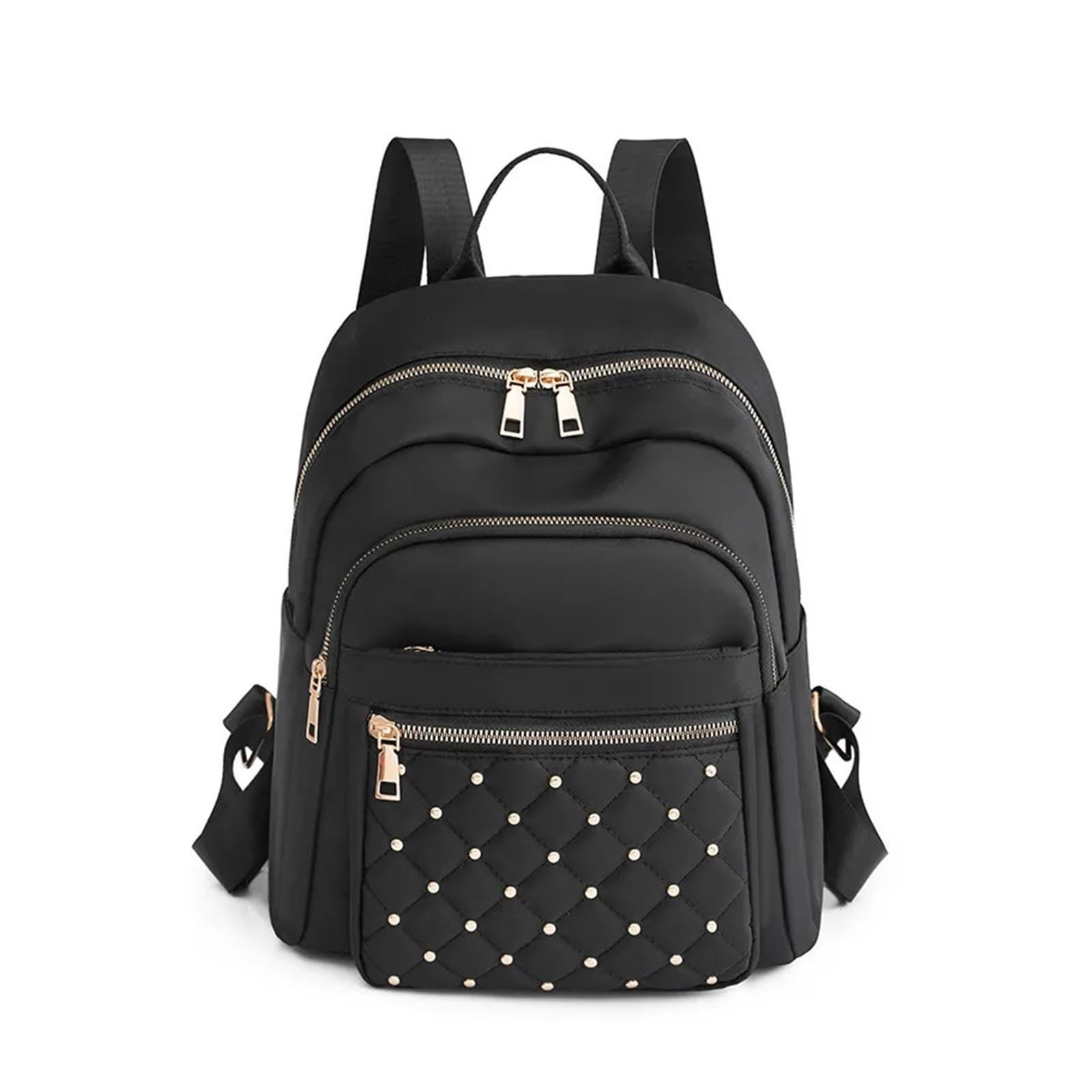 NICHANGHUA Klassischer Vintage-Stil Damen-Rucksack, Leder, PU, ​​modischer Rucksack, Damen-Reisetasche, lässig, solide Schultasche for Mädchen (Color : Black)