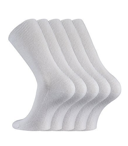 TippTexx24 15 Paar Arztsocken und Schwesternsocken, kochfes(35-38, weiß)