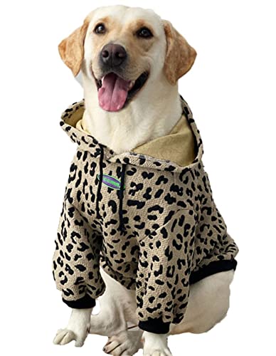 DHGTEP Großer Hundemantel Mit Kapuze Herbst Winter Dicke Kleidung Warm Labrador Dobermann Hundepullover Für Französische Bulldogge Chihuahua Klein Mittel Groß Hund (Farbe : Beige, Größe : 10)