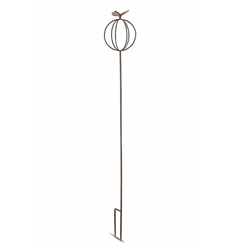 Loberon® Gartenstab Libelle, Gusseisen, H/B/T/Ø ca. 121/16,5/16,5/16,5 cm, antikbraun