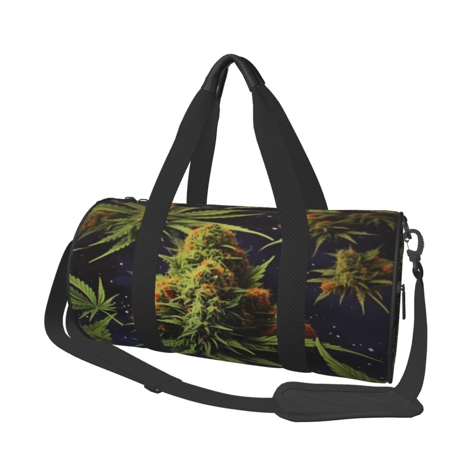 Robuste Reisetasche mit Engelsflügeln, geräumige und stilvolle Tasche für alle Ihre Reisebedürfnisse, A Puff in Time Weed Marihuana, Einheitsgröße