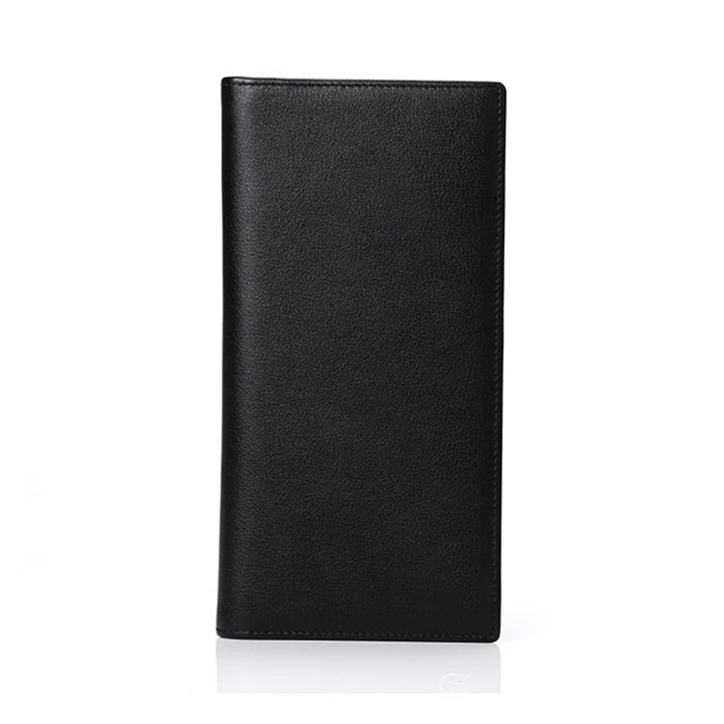 VSULZVNU Herren-Geldbörse, mehrere Karten, lange Geldbörse, Visitenkartentasche, Herren-Geldbörse, Kartenclip, tragbare Tasche, 9,5 x 19 cm, Schwarz, Schwarz, 9.5*19cm