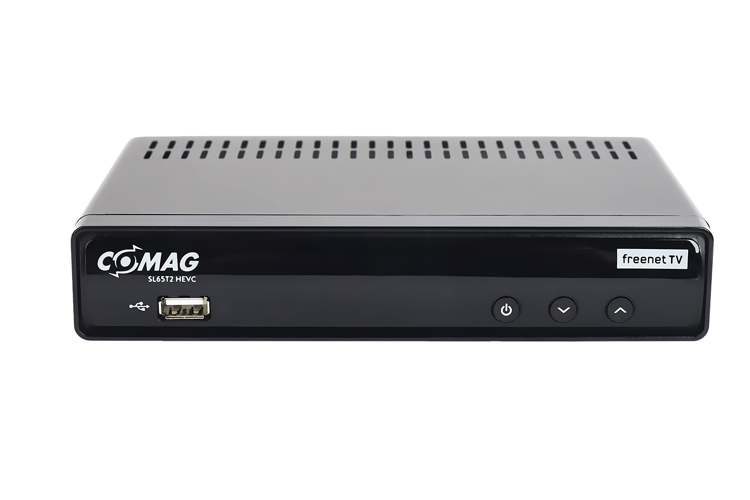 Comag SL65T2 FullHD HEVC DVBT/T2 Receiver (H.265, HDTV, HDMI, Irdeto Zugangssystem, freenet TV, Mediaplayer, PVR Ready, USB 2.0, 12V) schwarz