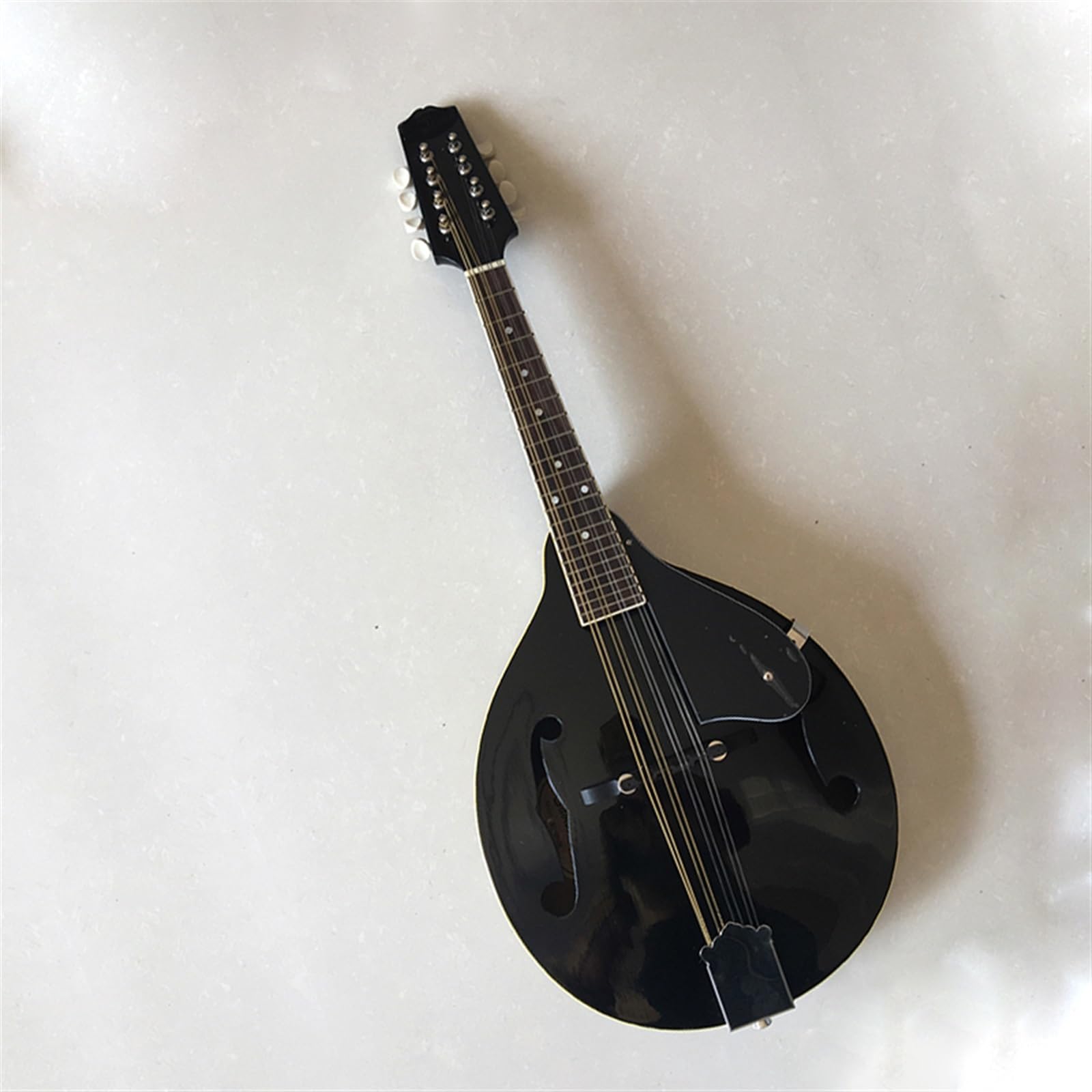 Mandoline Instrument Mandoline Cutaway F-Typ 8-Draht Gitarre Mandoline Achtsaitiges Instrument Professionelle(Rounded black)