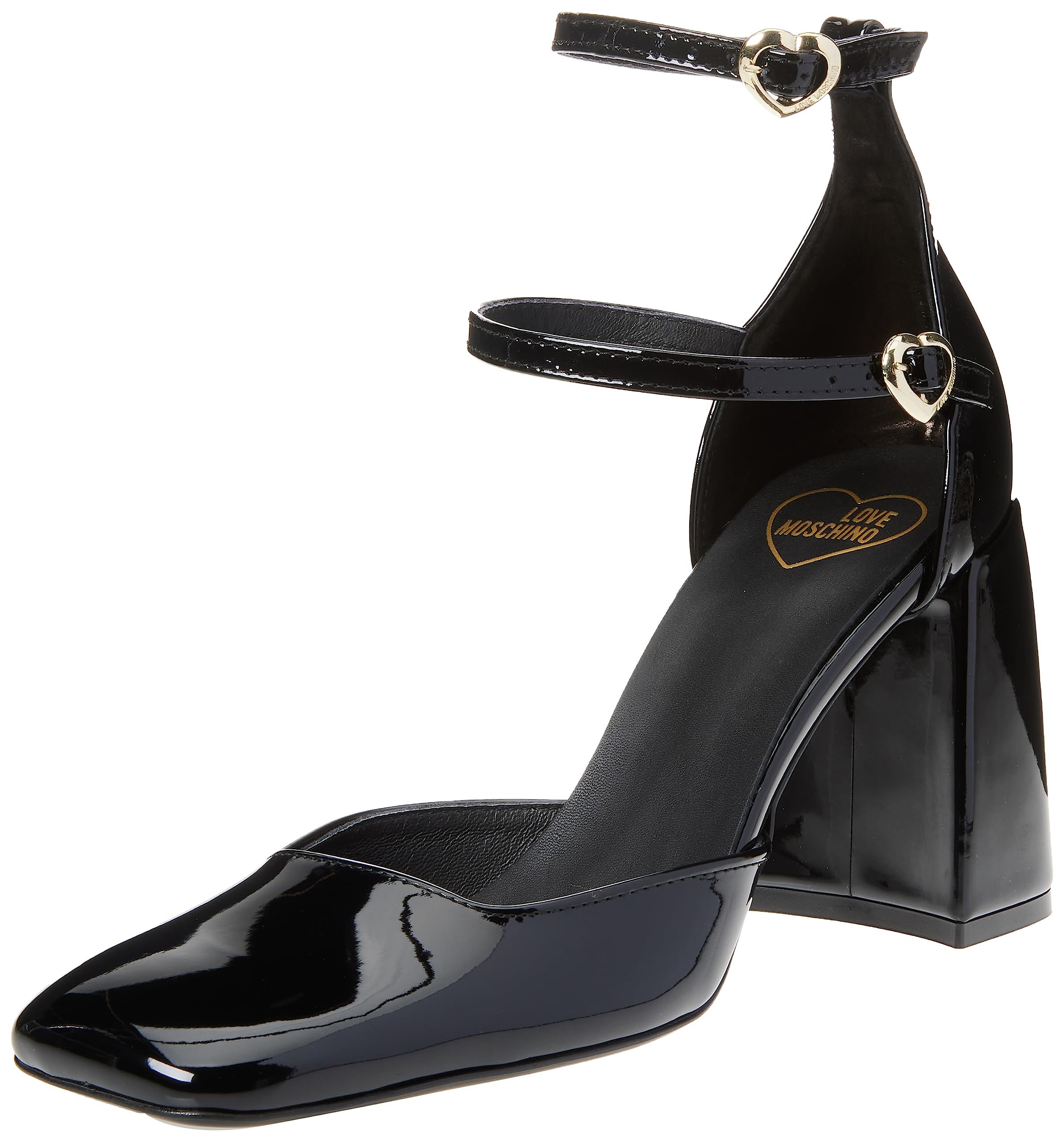 Love Moschino Damen Absatz-Sandalen, Nero, 41 EU