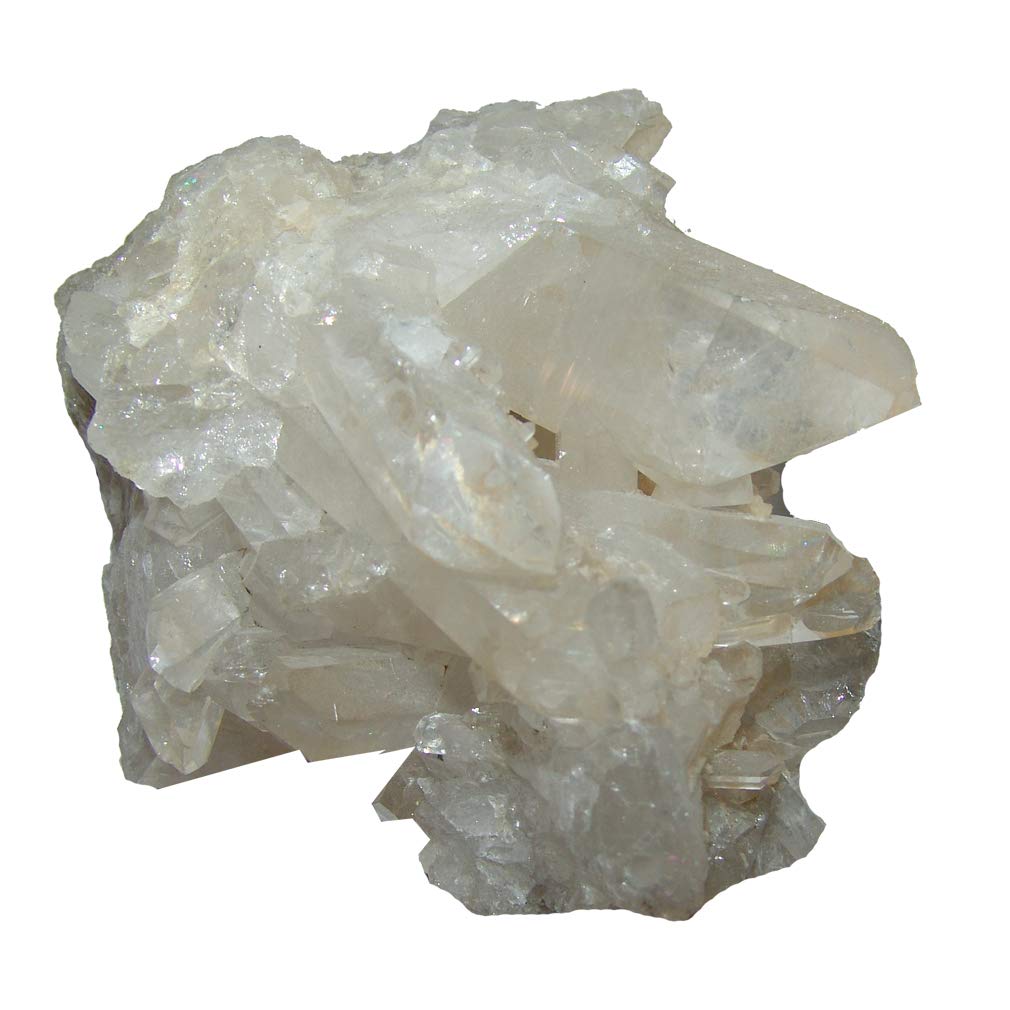 Bergkristall Stufe ca. 700-1000 g, milchig idealer Schutz gegen Erdstrahlen und Wasseradern zum Eingraben in die Erde