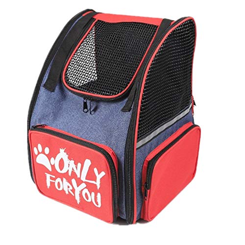 Rysmliuhan Shop Katzenrucksack Hunderucksack Hundeträgertaschen für kleine Hunde Haustierträger für Hunde Hundereisetasche Welpenträger für kleine Hunde red