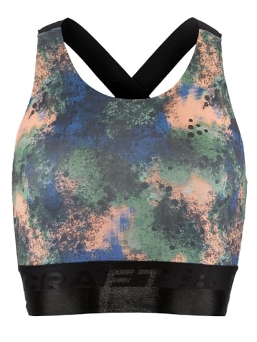 Craft CORE ESSENCE Sport TOP | Damen Sporttop XL | Jump-Cosmo | Sport Top Damen mit leichter Unterstüzung | gekreuzte Träger | Gefütterte Vorderseite | Quick Dry Sportshirt Damen