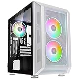 KOLINK Citadel Mesh Micro-ATX RGB Gehäuse, Computergehäuse, PC Hülle, Glasgehäuse, PC Case, PC Gehäuse Klein, Seitlich PC Gehäuse Durchsichtig, Computer Gehäuse, PC Case Weiß