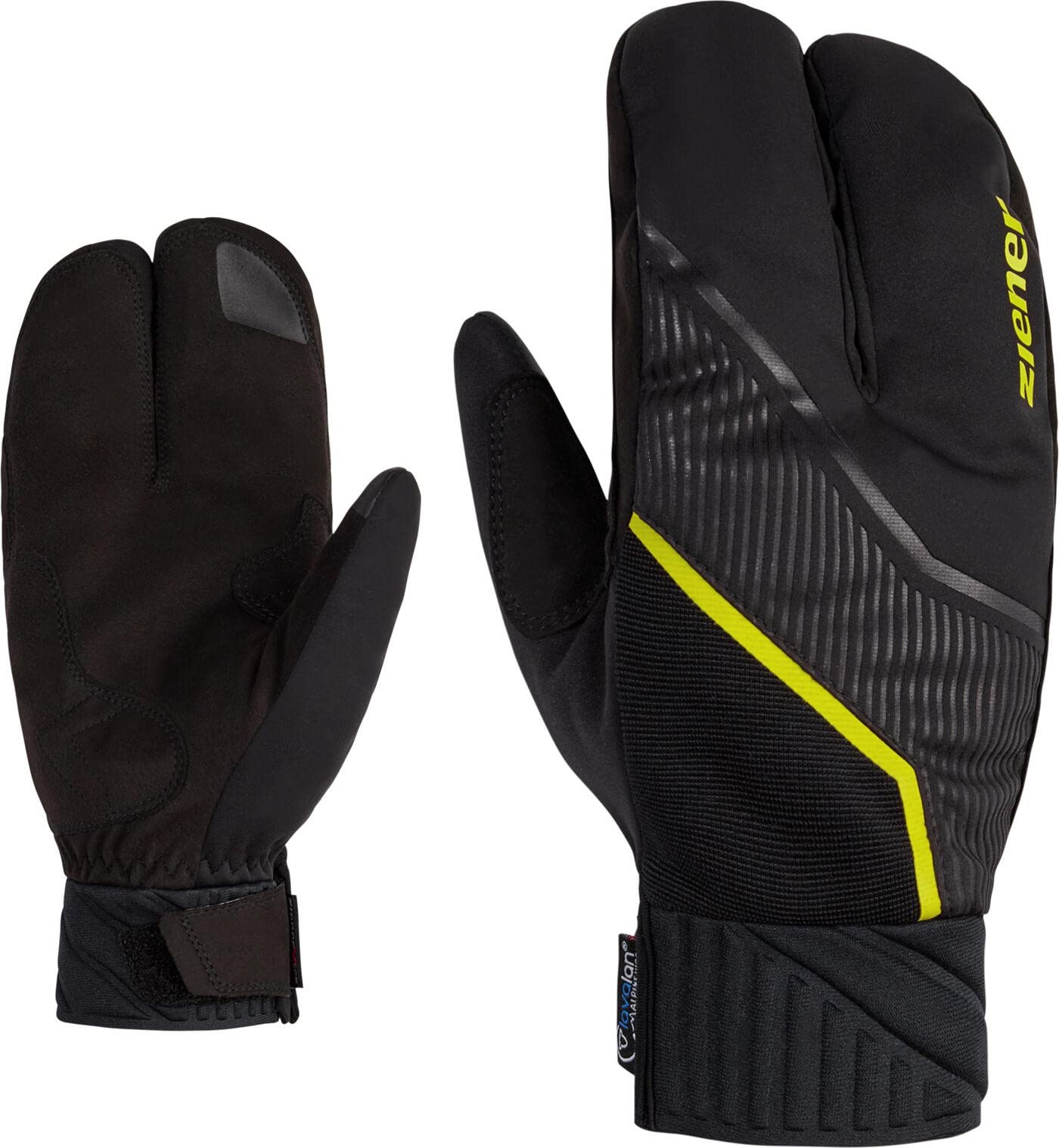 Ziener Herren UZOMIOS Langlauf/Nordic/Crosscountry-Handschuhe | extra warm, Wolle, Lobster, Black.bitter Lemon, 9