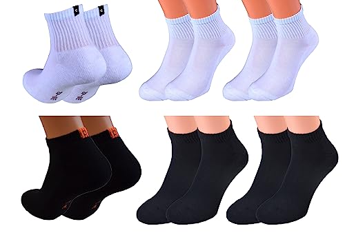 6 Paar Sport-Kurz-Socken, Kurzschaft mit Frotteesohle Marke Cocain in schwarz und weiß für Damen und Herren Gr. 35-38