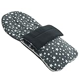 Fleece Fußsack kompatibel mit Silver Cross Wayfarer Reflex Pop – Grau Star