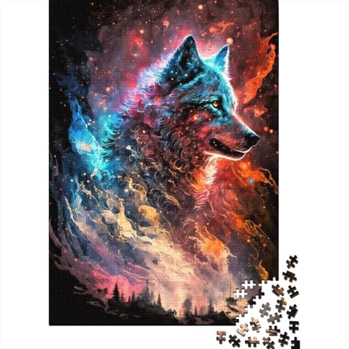 Kunstpuzzle für Erwachsene 500 Teile, Kunstwolf für Erwachsene, 500 Teile, Puzzlegeschenke, Lernspielzeug, Familienspiele (Größe 52x38cm)