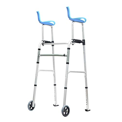 Klappbarer Rollator für ältere Menschen, abnehmbare Armlehne, höhenverstellbar, leicht, Rollator, Gehgestell, Mobilitätshilfe, Transportstuhl, mit 2 Rädern für bariatrische Dekoration