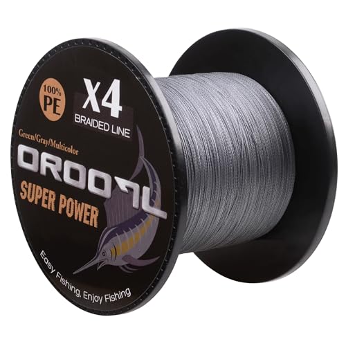 OROOTL Geflochtene Angelschnur 100M~1000M 4fach PE Geflochten Angeln Schnüre Braided Fishing Line(10LB-133LB) für das Salzwasser Süßwasser