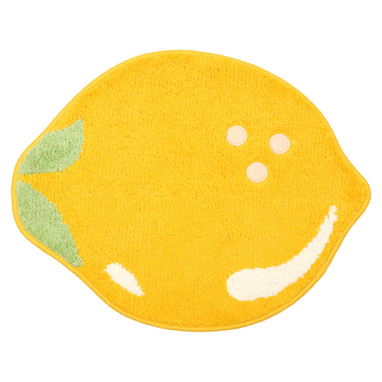 Altsuceser Fluffy Bath Mat for Bathroom, Non Slip Cute Fun Fruit Bath Mat Shaggy Absorbent Bathtub Rug Plush Shower Rugs Washable, Foot Mat Lemon