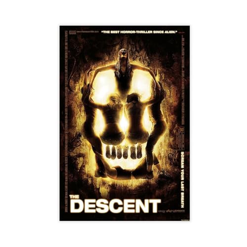 biegzc Filmposter "The Descent" – 2005 – Horror – ein Blatt Kunstwerk – digitaler Download auf Leinwand, Poster, Wandkunst, Dekordruck, Bild Gemälde für Wohnzimmer, Schlafzimmer, Dekoration, 50 x 75