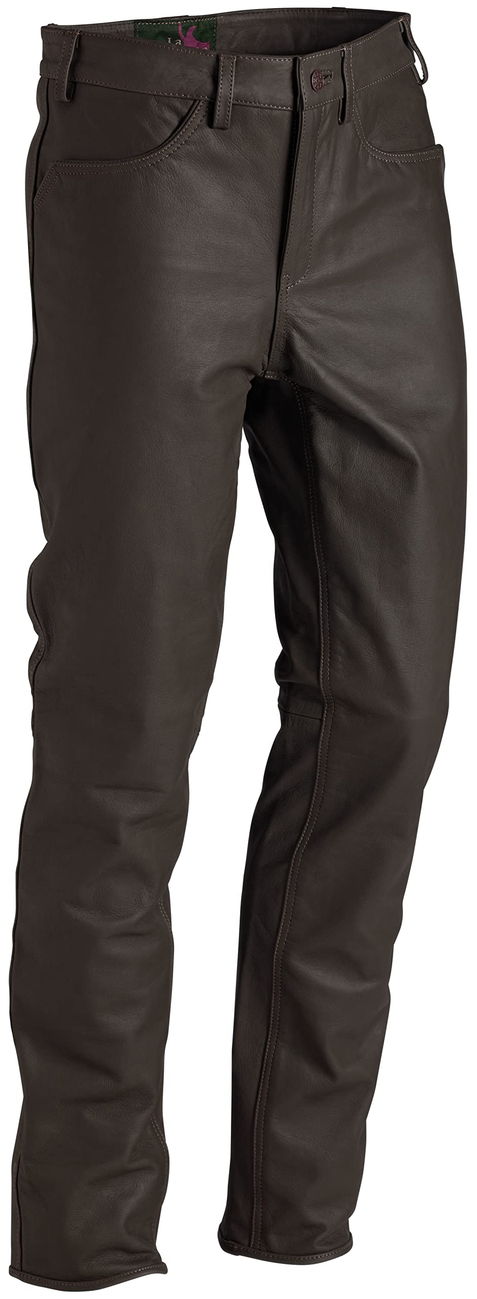 La Chasse Lederhose aus Büffelleder für Damen strapazierfähig Trachtenhose Büffellederhose Jagdlederhose Damenhose (32 (Damengröße), Braun)