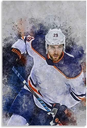 5D Diamant Painting Set FüR Erwachsene Und Kinder Der beste Eishockeyspieler Leon Draisaitl Sports DIY Diamond Painting Kristall Strass Diamant 23.6"x35.4"(60x90cm) Kein Rahmen