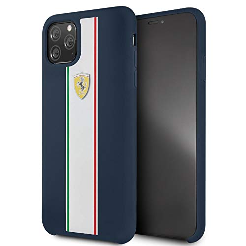 CG Mobile Ferrari FESPIHCN65NA Silikonhülle für iPhone Pro Max, Marineblau