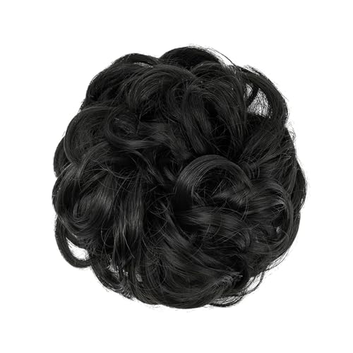 Haarteile Haarknoten Unordentlicher synthetischer Haarknoten for den täglichen Gebrauch, Chignon-Scrunchies, gefälschtes Haarband, Zopf, elastisches Haarteil, Schwanz for Frauen H9 Brötchen Haare(2)