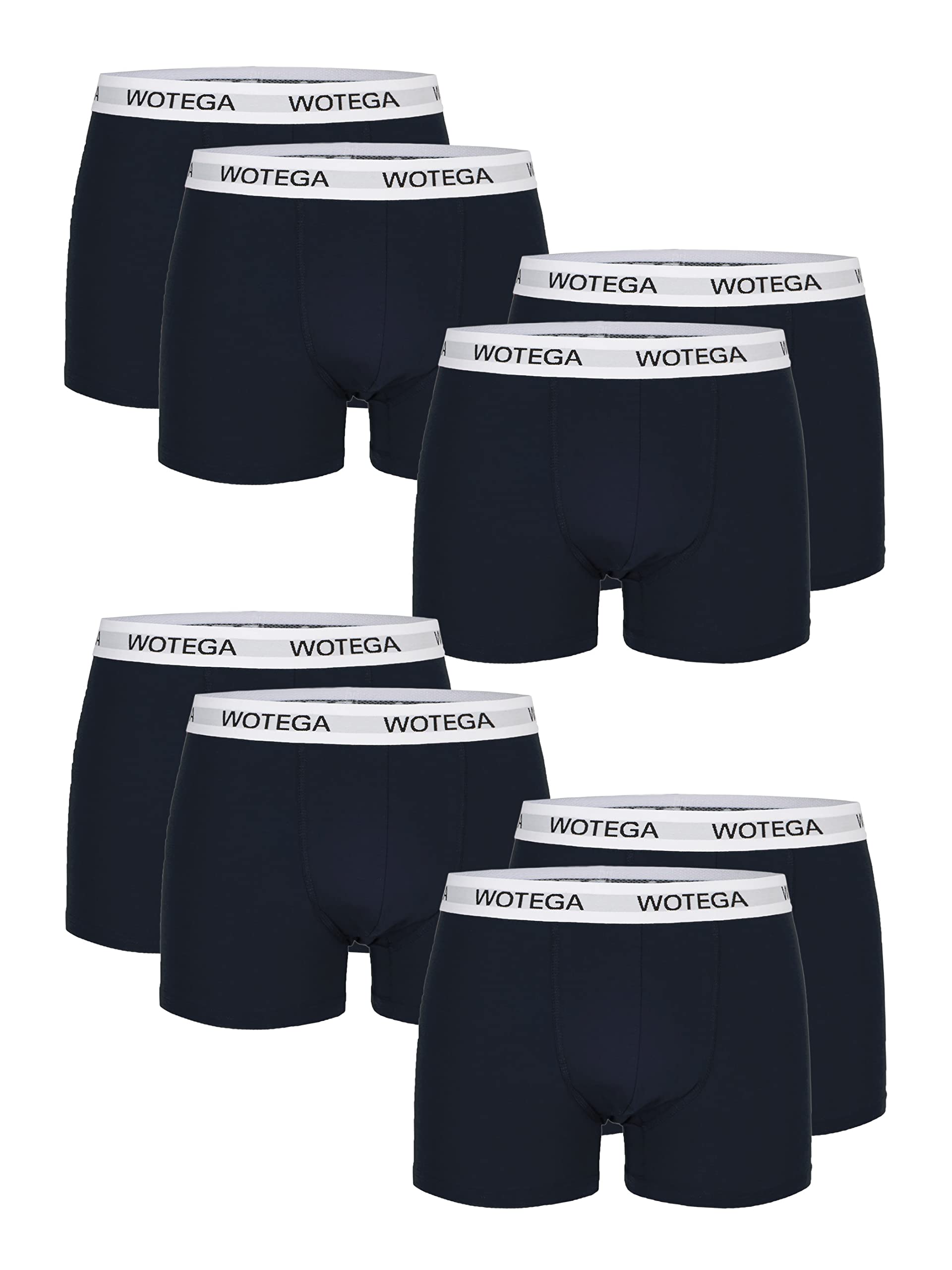 WOTEGA Joe - 8er Pack Herren Boxershorts - Männer Unterwäsche Retroshorts - Baumwoll Unterhosen für Herren