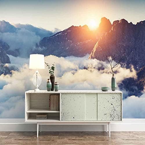 Weiße Berge In Den Wolken 3D Tapeten Wanddekoration Fototapete Sofas Wohnzimmer Wandbild Schlafzimmer-300cm×210cm