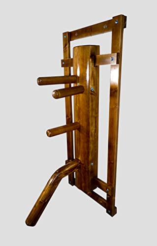 Wing Chun Wooden Dummy with Frame with Leg (01 Walnut)