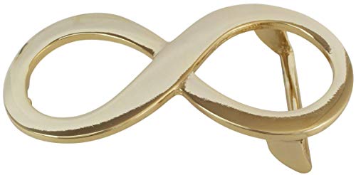 Gürtelschnalle Infinity 4,0 cm | Buckle Wechselschließe Gürtelschließe 40mm Massiv | Wechselgürtel bis 4cm | Gold Glänzend