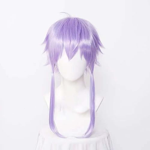 WCCNKK Anime Cosplay Perücke for VOCALOID3 Yuzuki Yukari Cosplay-Perücke, Hellviolette Perücke, Kostüm-Halloween-Perücke, Kostümparty, Anime-Show, Mit Perückenkappe