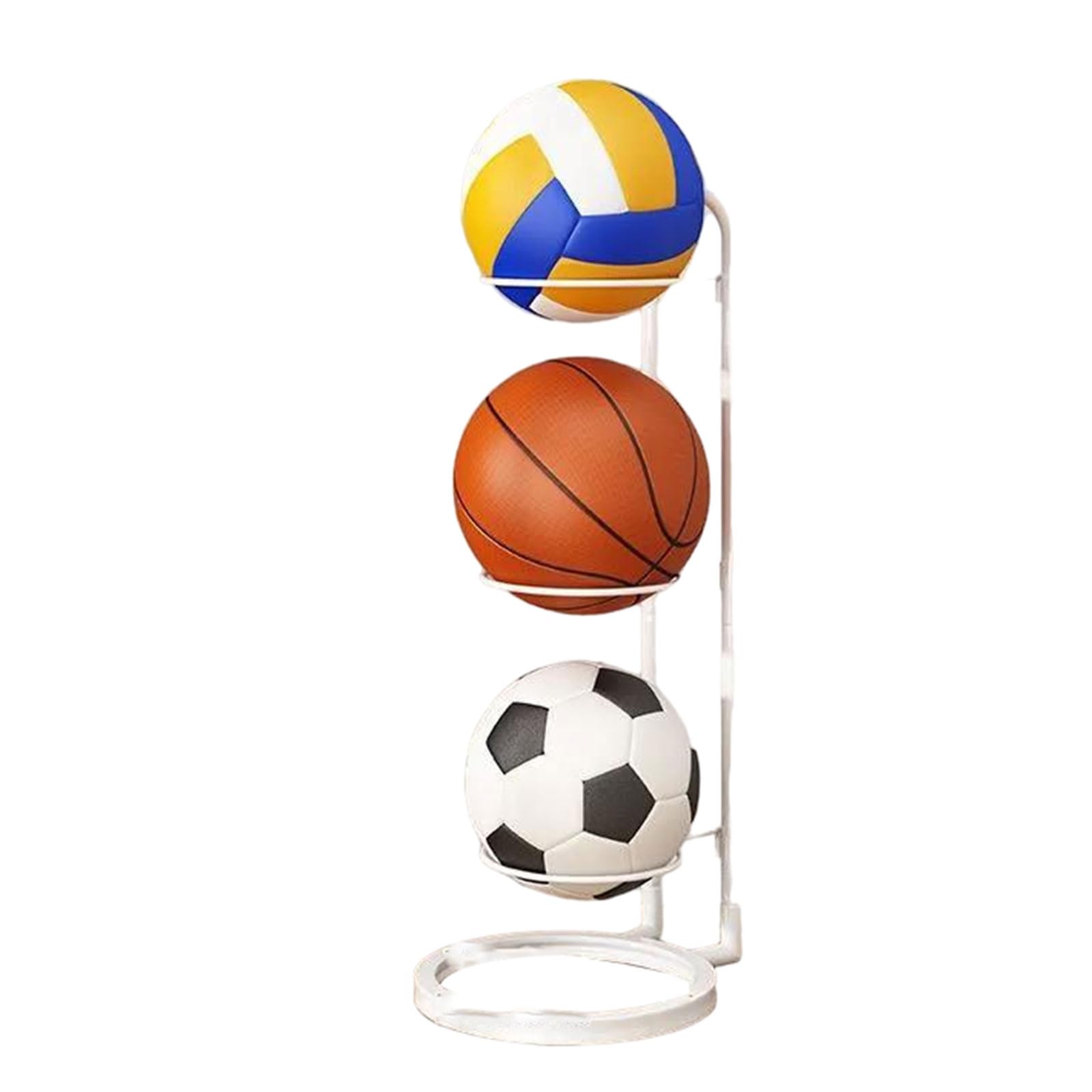 Uitndvyte Rolling Vertikale Display Rack Multilayer Lagerung Stehen Organisatoren Für Volleyball Fußball Basketball Fußball