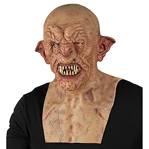 Widmann 01139 Zombie Vollkopfmaske mit Nacken & Brust, Herren, Beige, Einheitsgröße