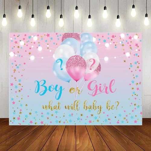 Geschlecht Enthüllen Junge Oder Mädchen Fotografie Hintergrund Rosa Blaue Punkte Ballon Hintergrund Er Oder Sie Baby Party Party Banner Dekorationen 300x200cm