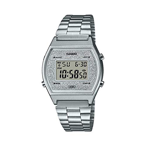 Casio B640WDG-7DF Digital Quarz Silber Edelstahl Unisex Armbanduhr, silber, 38.9×35×9.9mm, Sport