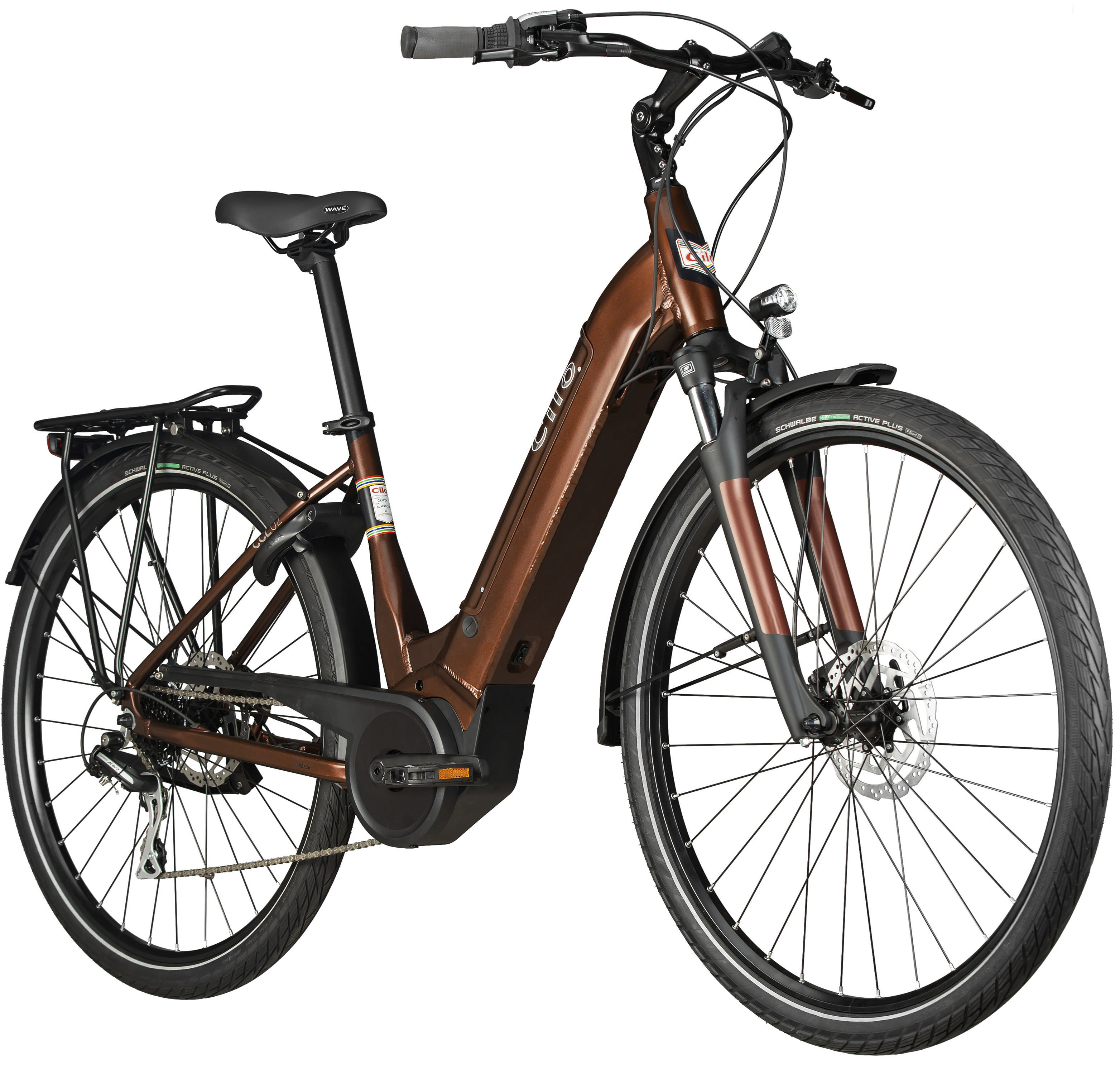 Cilo E-Bike "Cityliner CCL02+ Chocolate", Shimano, Acera M360, Mittelmotor 250 W, Pedelec, Elektrofahrrad für Damen u. Herren, Cityrad 2