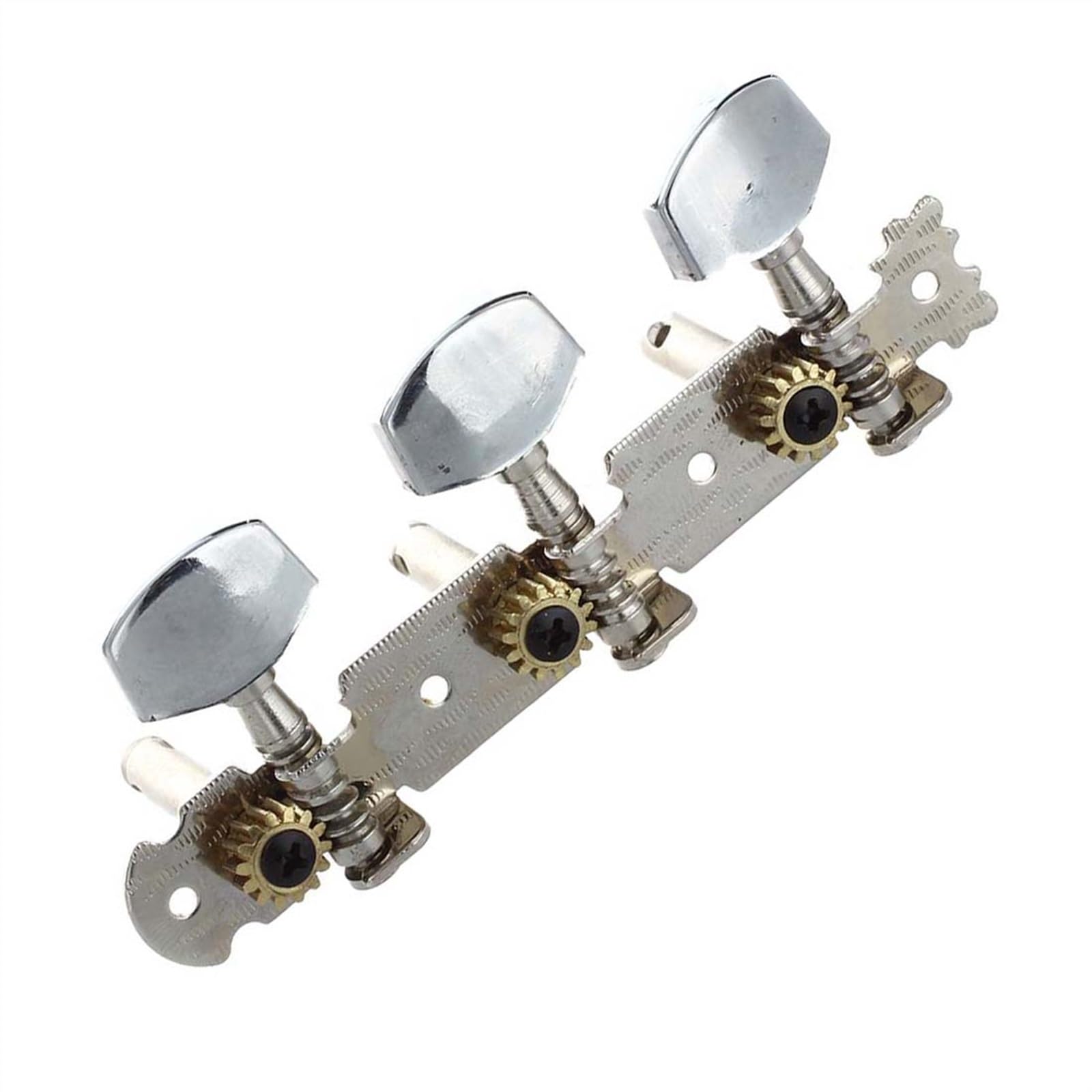 Strings Tuning Pegs Mechaniken Für Gitarre Silberne Metall-Gitarrenkopf-Stimmschlüssel, 2 Stück, geeignet für Akustikgitarre oder E-Gitarre