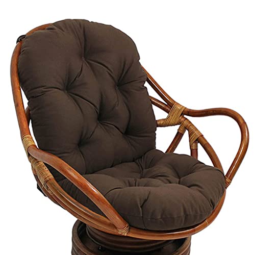 AMZCOM Swivel Rocker Kissen Ersatz, Schaukelstuhl Sitzkissen Hängesessel Sitzauflage, Weiche Verdickung Fester Twill Swivel Rocker Stuhl Sitzkissen Pads Für Recliner Rattan Garten Patio Matte,Kaffee