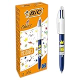 BIC Kugelschreiber, mittlere Spitze (1,0 mm), Motiv Who's The Boss, 4 Farben, 12 Stück