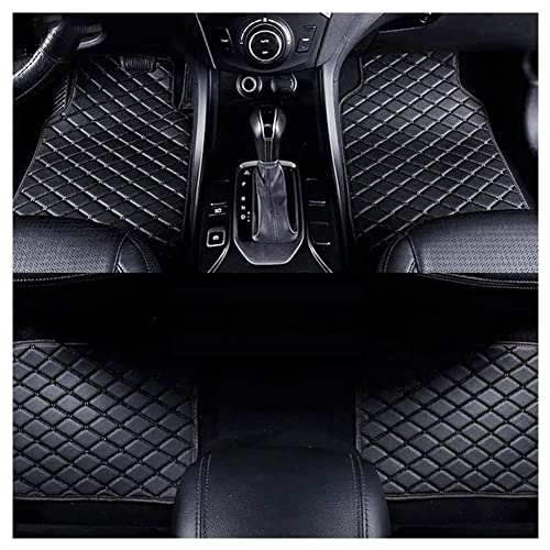 4pcs Auto Fußmatten Leder Für Nissan X-Trail III (T33) 2022 2023 5-Seat (LHD), Custom Fussmatten Allwetter Vorne Hinten Bodenmatte Set wasserdichte Automatten Teppiche ZubehöR,Black