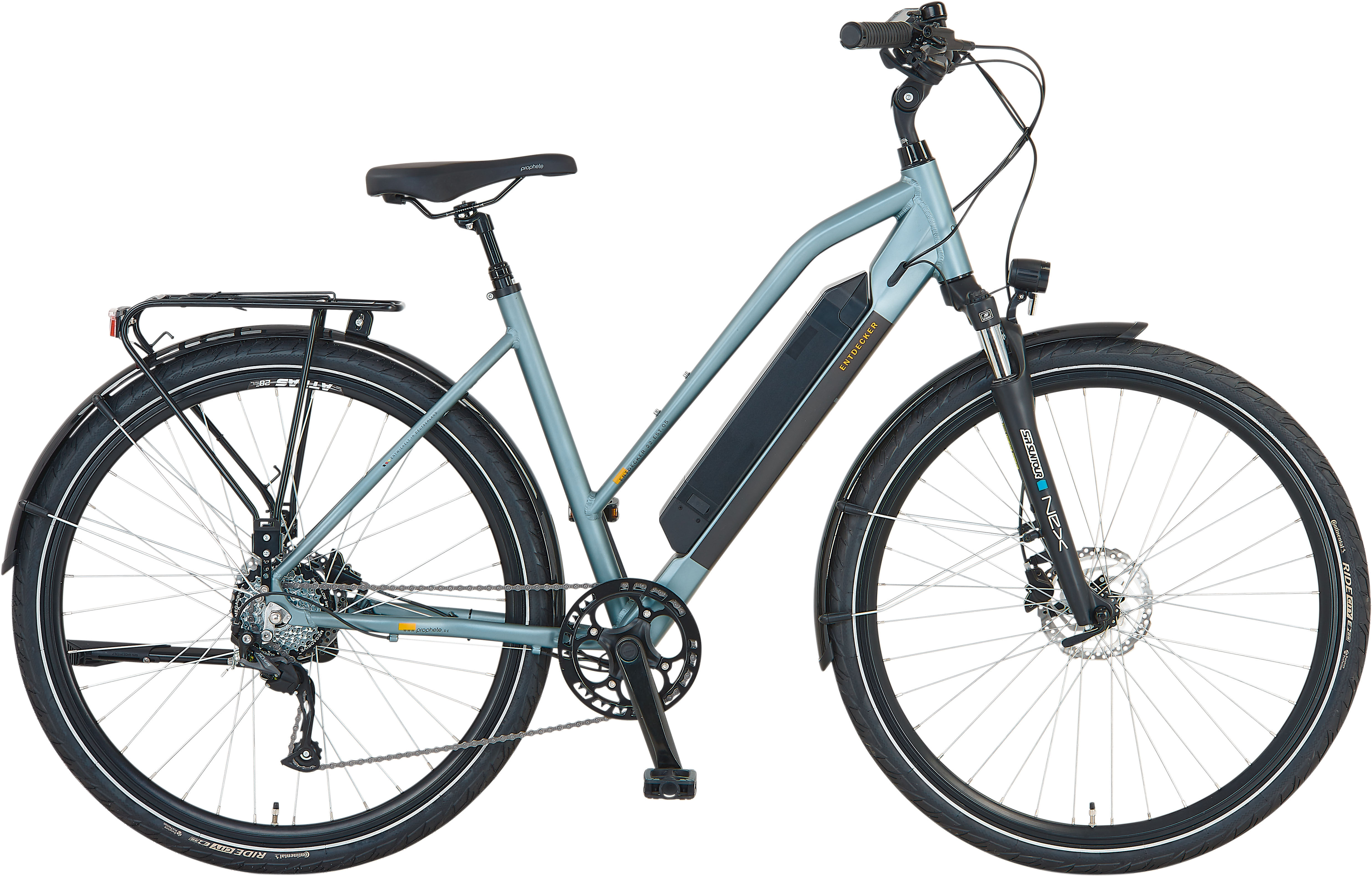 Prophete E-Bike "Entdecker 1.0", 8 Gang, Shimano, Heckmotor 250 W, Pedelec, Elektrofahrrad für Damen, Trekkingrad 2